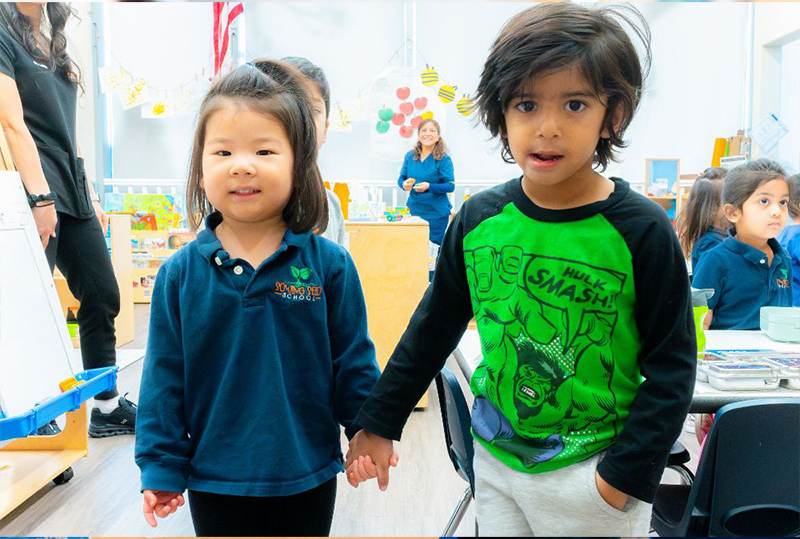 Students at a preschool program in Union City, NJ